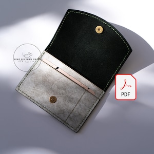 2 Dollar Muster! No.412 Business Kartenetui Brieftasche - Leder Hand Craft Schnittmuster PDF A4