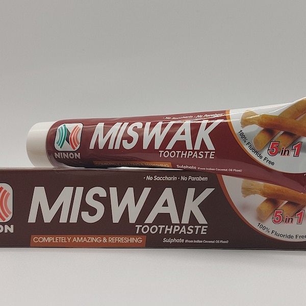 5-in-1 Natural Organic Toothpaste - Miswak Natural Toothpaste