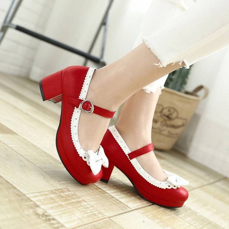 Jane Heels Mary Jane Shoes Heel Vintage Mary Janes High Etsy