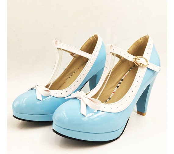 Jane Heels Mary Jane Shoes Heel Vintage Mary Janes High - Etsy