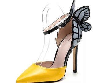 Dream heels, party, high heels, retro, princess, glamour, prom, graduation, fairytale, butterfly, butterfly, party, formal