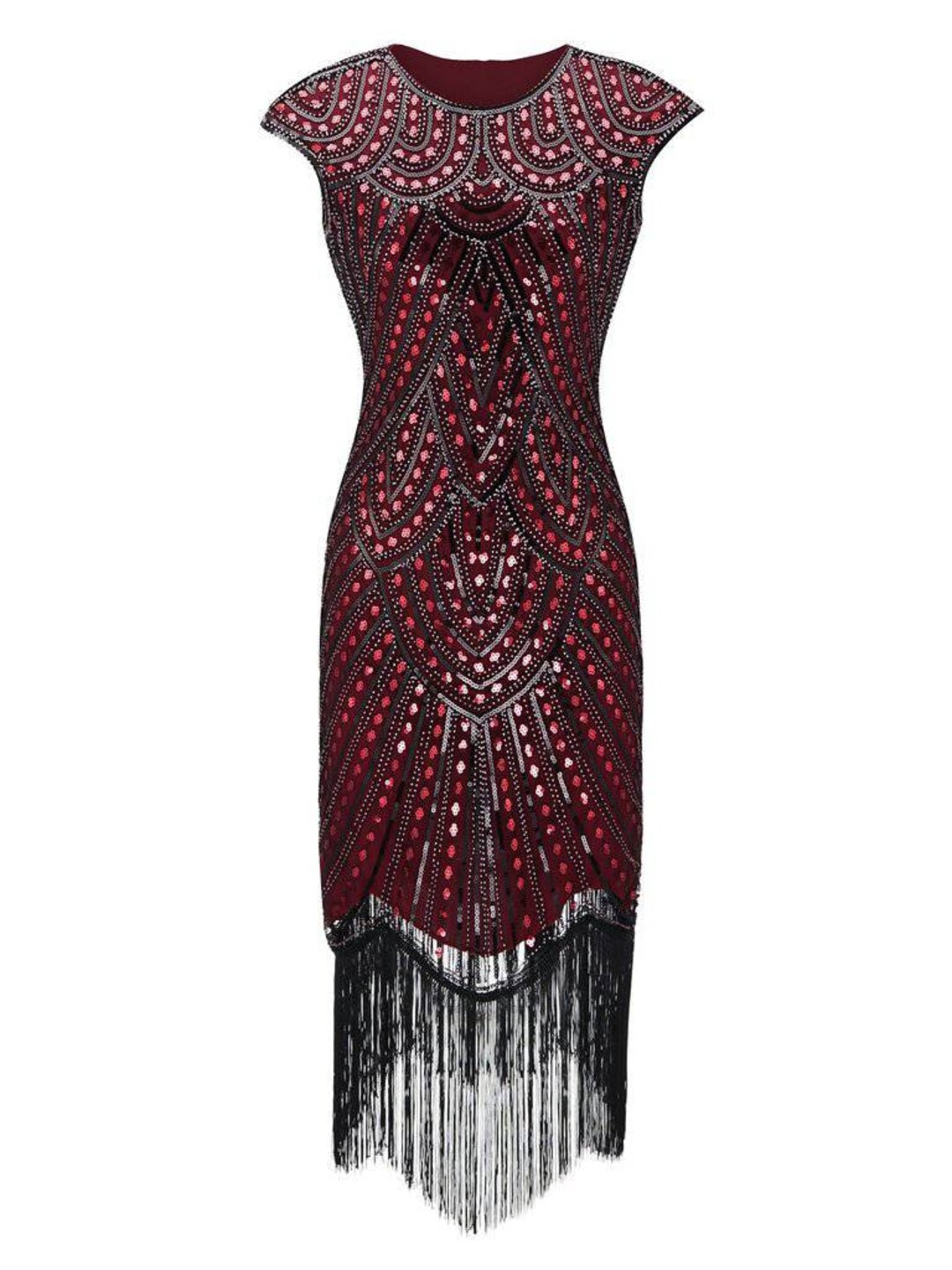 Flapper Gatsby Erma Dress, Prom Fringe Dress 1920s Vintage Inspired ...