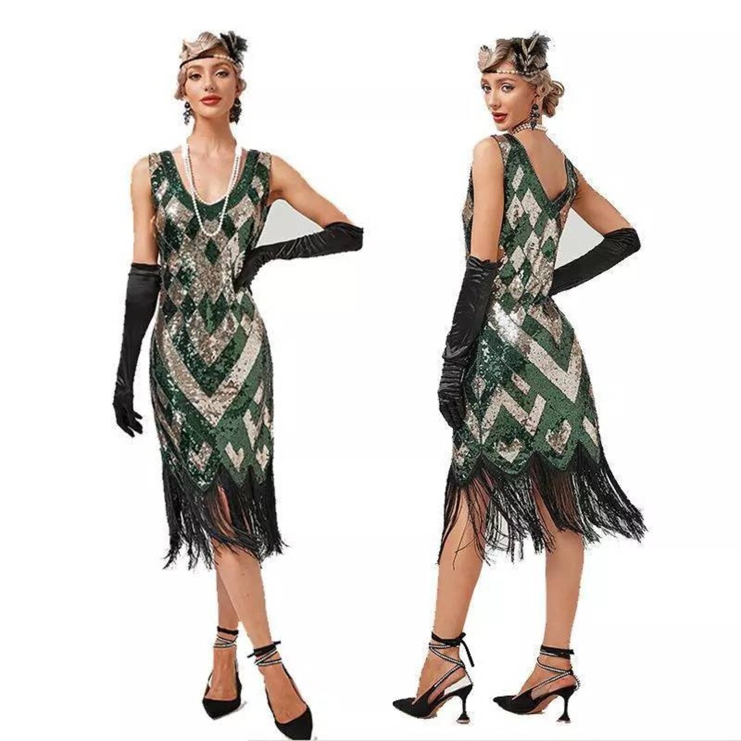 Flapper Gatsby Sigourney Dress Prom Fringe Dress 1920s Etsy