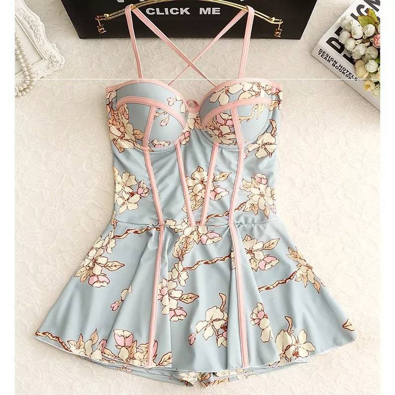 swimwear Sexy Vintage Swimsuit Femme Fatale ruffled 1960s 60s Classic 50s Pin Up Swimsuit Swimsuit retro 1950s Bikini Swimsuit