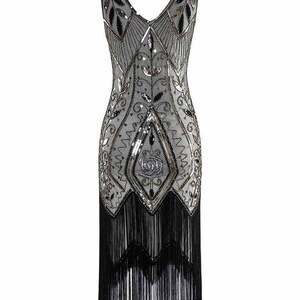 Flapper Gatsby Estela Dress Prom Fringe Dress 1920s Vintage - Etsy