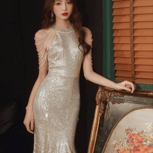 Flapper Gatsby Adeline Dress Prom Fringe Dress 1920s Vintage - Etsy