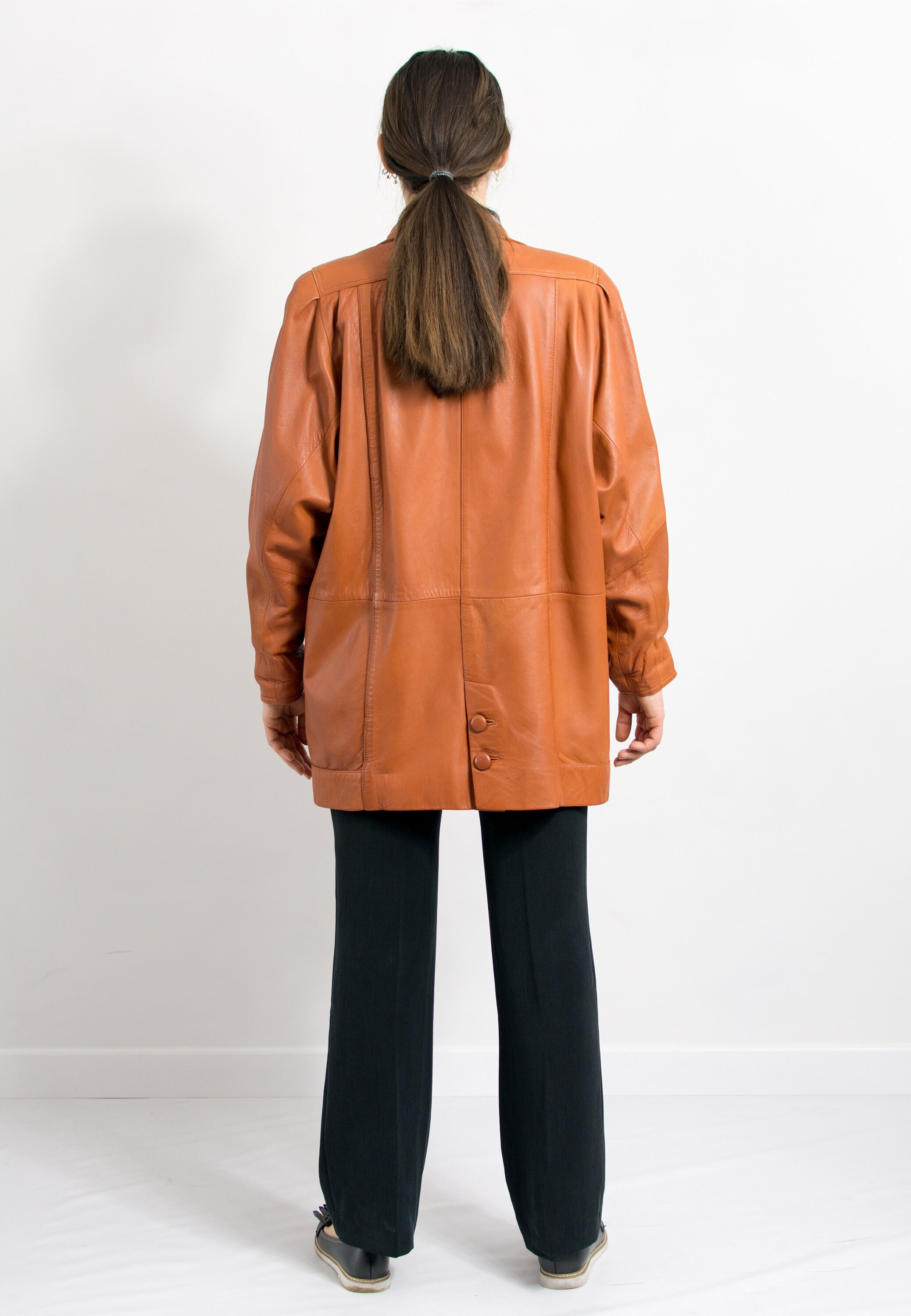 Vintage Caramel Leather Jacket (S)