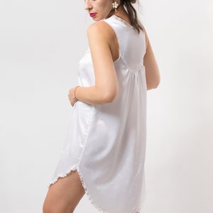 Christian Dior Vintage sleeping dress boho satin white romantic women size XS/S image 9