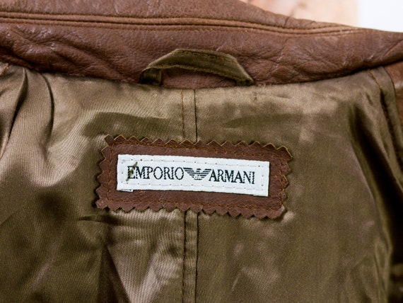 Emporio Armani Leather Jacket Vintage Goatskin Autumn Women Emporio Armani Leather Jacket Vintage Goatskin Autumn Women