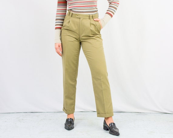 faltenhose beige