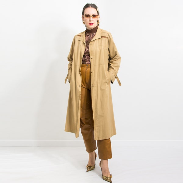 manteau léger vintage trench des années 70 femme taille M