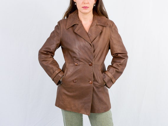Emporio Armani Leather Jacket Vintage Goatskin Autumn Women - Etsy