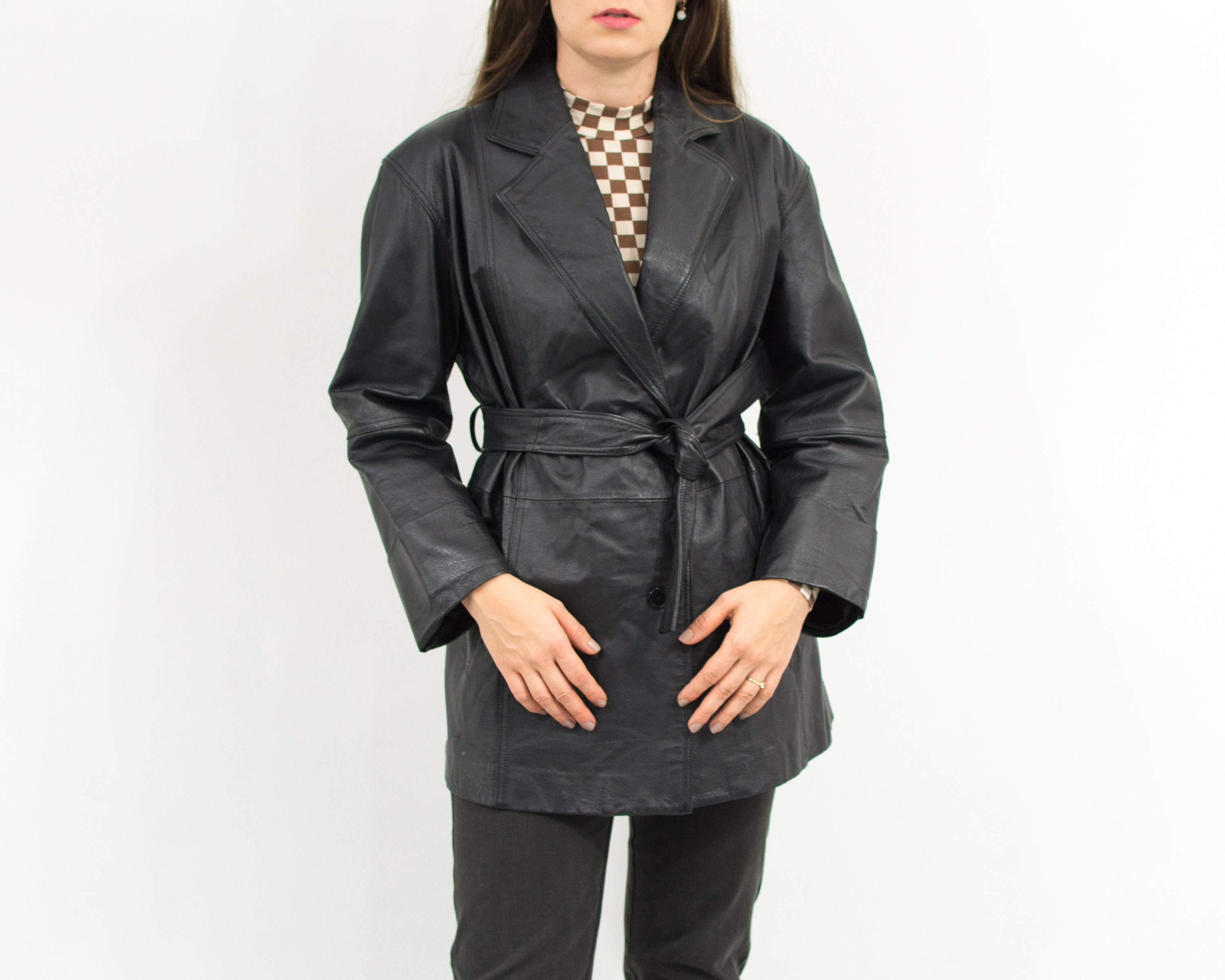 極上品】90s ビンテージ ビッグラペル ロングコート BLACK