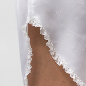 Christian Dior Vintage sleeping dress boho satin white romantic women size XS/S image 8
