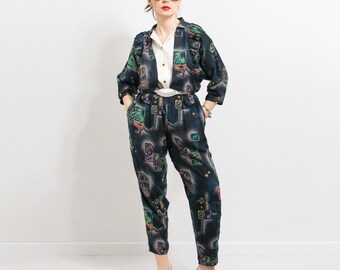 80er Overall Vintage Overall Yessica retro Damen Größe L/XL