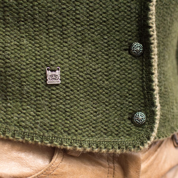 Trachten cardigan wool puff sleeve sweater Julius… - image 4