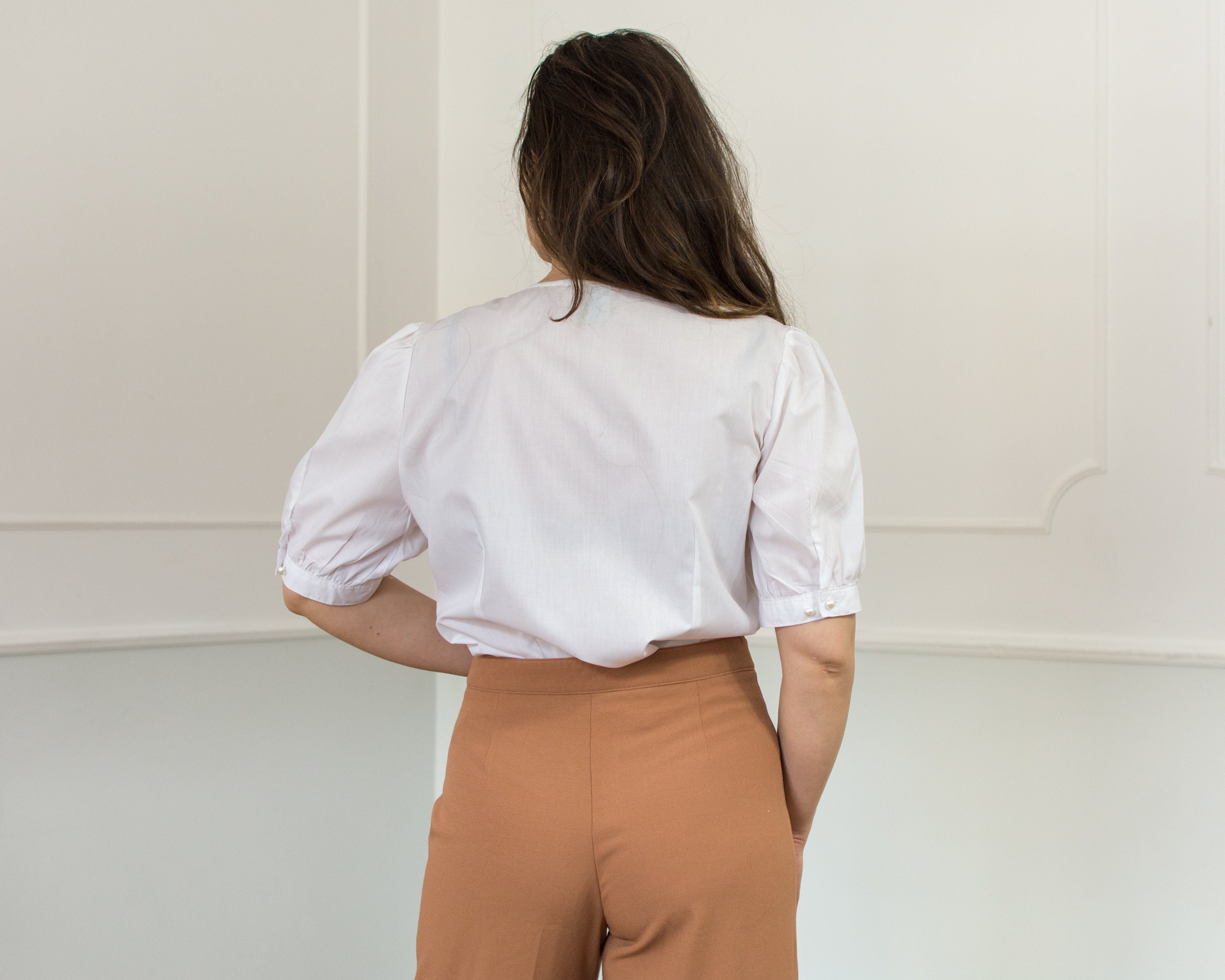 Vintage 1990s 90s Two Tone Double Collar Blank Fruit of the