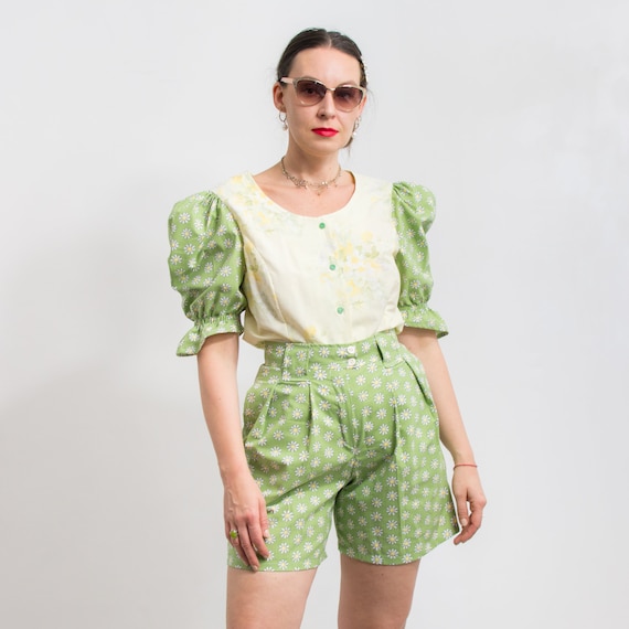Tailored Blouse and Shorts Set Matching Summer Floral Suit Upcycled Women  Size M - Etsy Canada