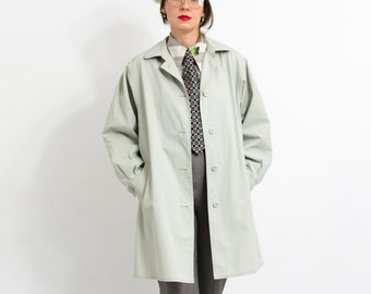 Vintage light coat 90s 'gray trench women size XXL/XXXL