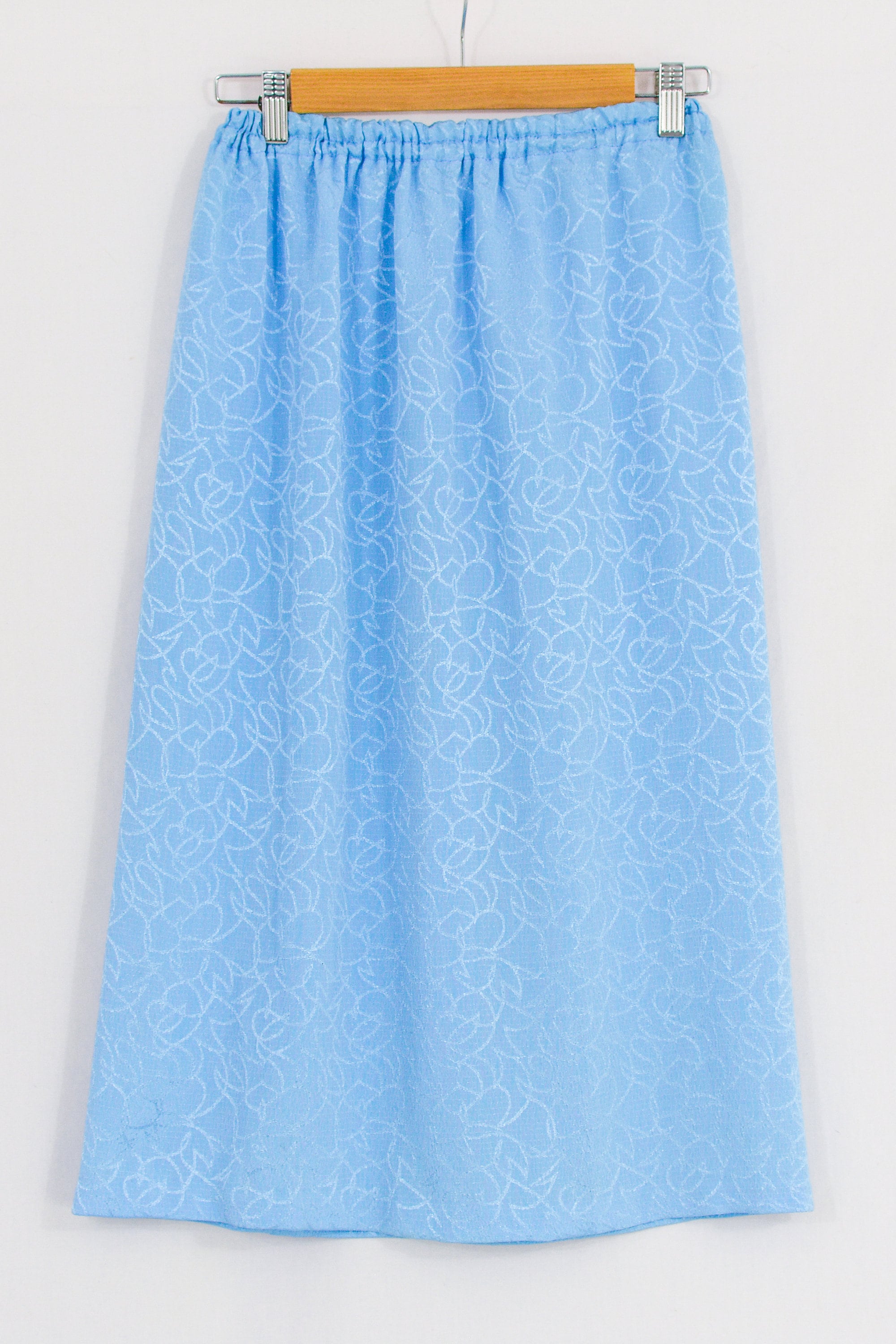 Blue Two Piece Set Vintage 80s Skirt and Blouse Suit XL - Etsy