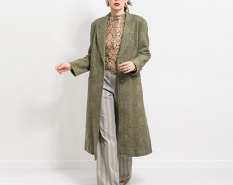 manteau en laine vintage femme vert taille XL/XXL