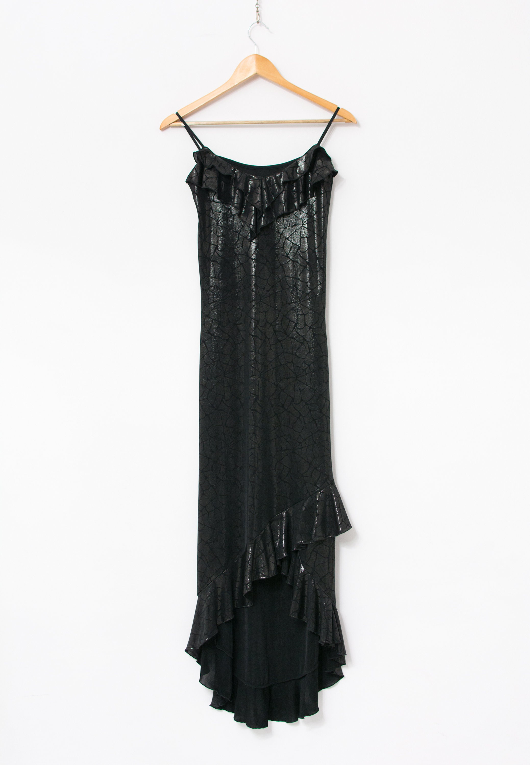 Undercover Vintage Sheer Panel Dress - Black Wool Silk