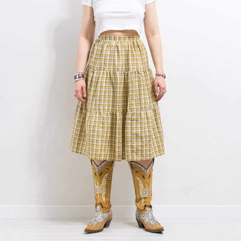 Jupe Marks And Spencer Femme – Style Peasant – Ivoire – Taille 8 (38) – Midi – Occasion