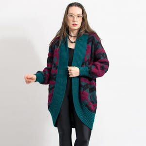 Vintage Oversized Mohair Cardigan. Sweater Jacket - Etsy