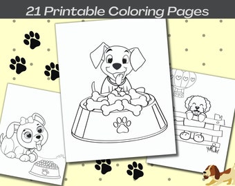 Puppy Coloring Pages - 21 Printable Puppy Coloring Pages, Puppy Activity, Puppy Birthday, Coloring Pages For Kids