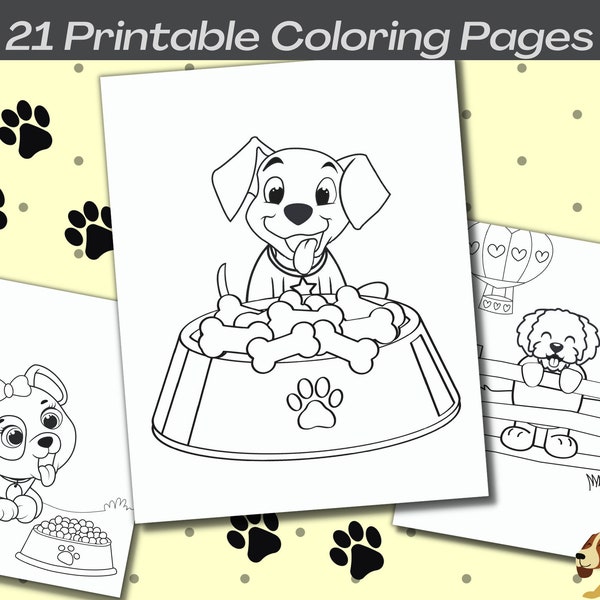Puppy Coloring Pages - 21 Printable Puppy Coloring Pages, Puppy Activity, Puppy Birthday, Coloring Pages For Kids