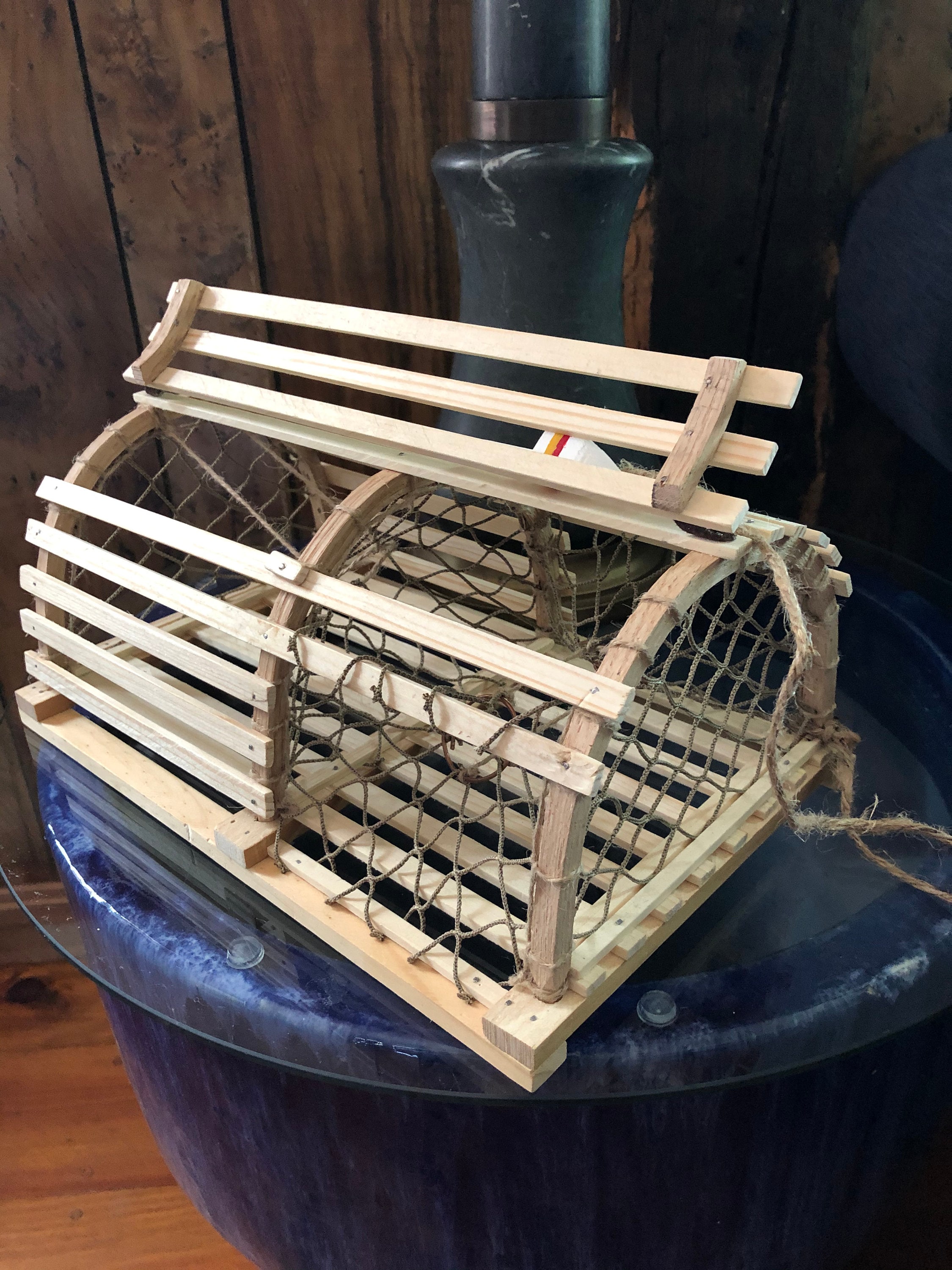Replica Lobster Trap Handmade wooden half round Lobster Trap Etsy