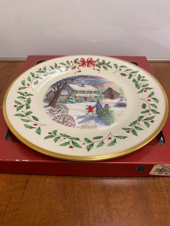 Lenox the Annual Holiday Collector Plate 2000 Tenth in Series