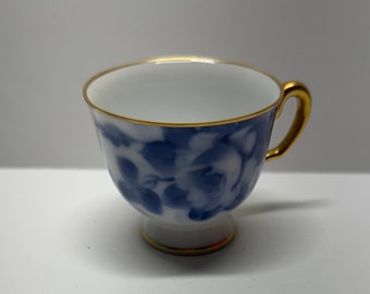 Okura Art China Cup and Saucer Set Blue Rose Okazome - Etsy