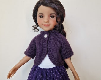 14 inch Doll Knitting Pattern Bolero Style Cardigan for 14-15" Dolls