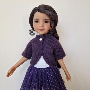 Doll Bolero Knitting Pattern 14-15 inch Slim-body Dolls Bolero-style Cardigan fits Ruby Red Fashion Friends