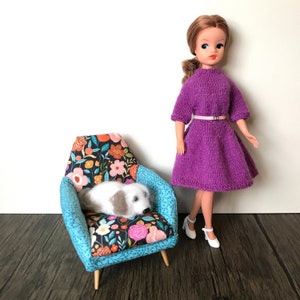 Doll Knitting Pattern for 11-12 inch Fashion Dolls 40s Style Dress