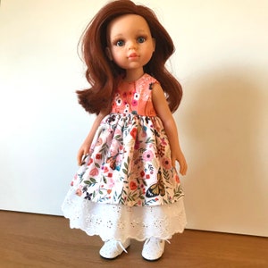 Doll Sewing Pattern for 13 inch Slim-body Dolls Summer Dress fits Paola Reina