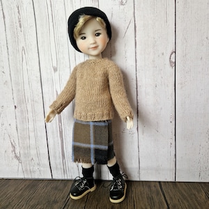 Doll Jumper Knitting Pattern 14-15 inch Slim-body Dolls Luxury Alpaca Sweater fits Ruby Red Fashion Friends