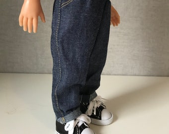 Doll Sewing Pattern for 13 inch Slim-body Dolls Jeans Trousers fits Paola Reina
