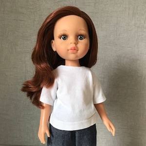 Doll Sewing Pattern for 13 inch Slim-body Dolls Classic T-shirt fits Paola Reina