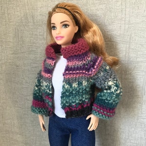 Doll Knitting Pattern for 11-12 inch Fashion Dolls Norwegian Style Jacket