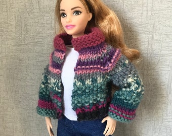 Doll Knitting Pattern for 11-12 inch Fashion Dolls Norwegian Style Jacket