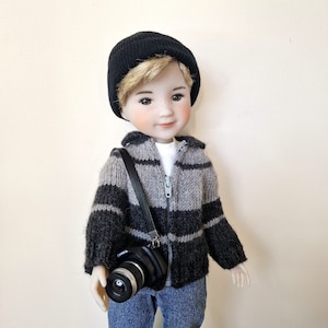 Doll Jacket Knitting Pattern 14-15 inch Slim-body Dolls with zipper fits Ruby Red Fashion Friends