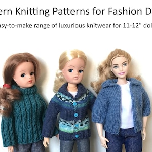 Printed Book: Modern Knitting Patterns for Fashion Dolls by Susan Dunlop - Paperback