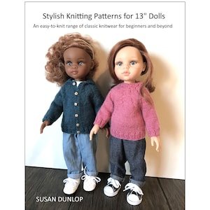Printed Book: Stylish Knitting Patterns for 13 inch Dolls by Susan Dunlop - Paperback