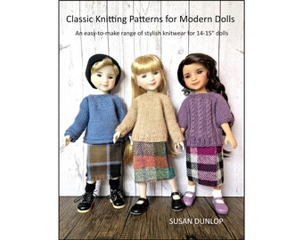 Printed Book: Classic Knitting Patterns for Modern Dolls by Susan Dunlop - Paperback