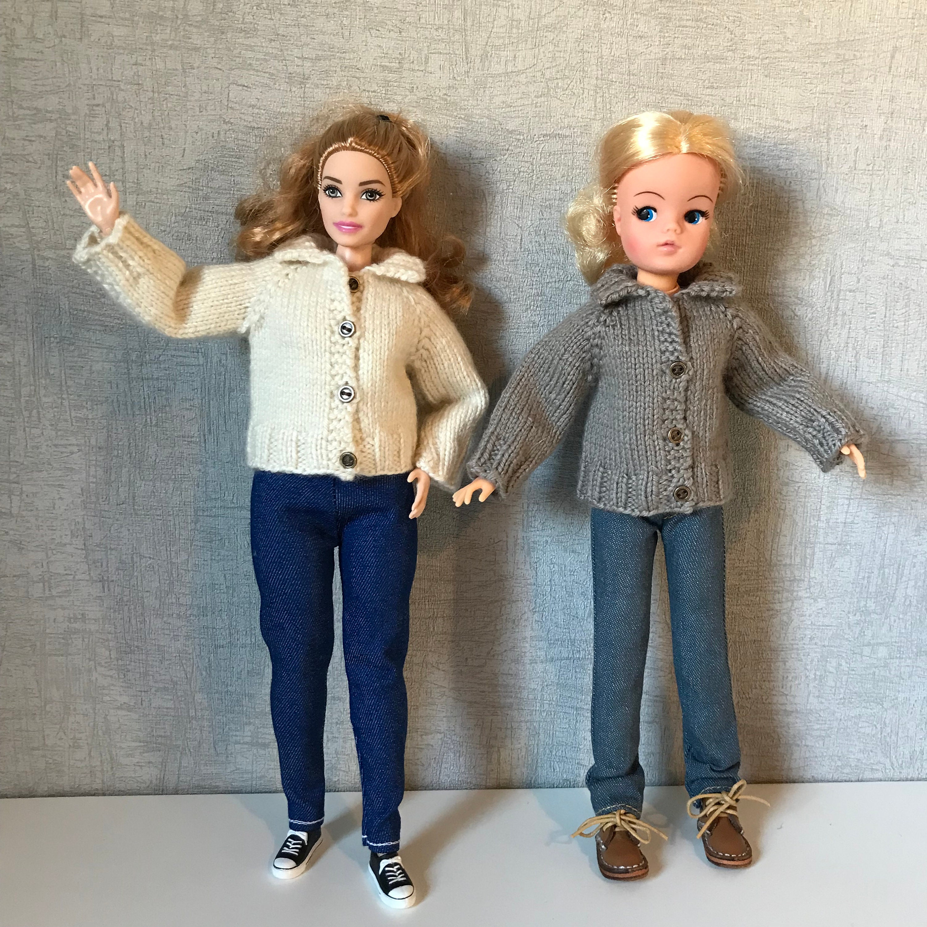 Doll's Knitting Pattern Classic Cardigan for 11 - Etsy UK