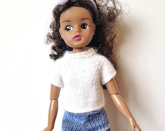 Doll Knitting Pattern for 11 to 12 inch Fashion Dolls Basic T-shirt