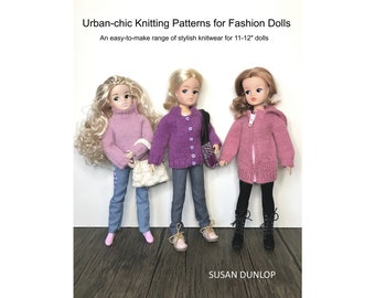 Printed Book: Urban-chic Knitting Patterns for Fashion Dolls by Susan Dunlop - Paperback