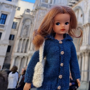 Knitting Pattern for 11-12 inch Fashion Dolls Long Slim-fit Cardigan